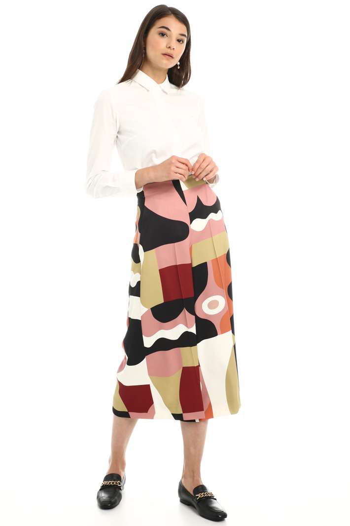 Cropped satin trousers Intrend Cropped satin trousers Intrend