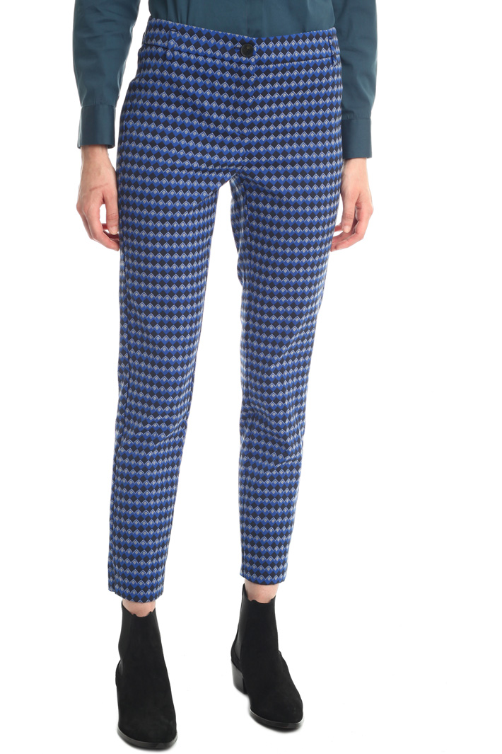Jacquard cotton trousers Intrend Jacquard cotton trousers Intrend