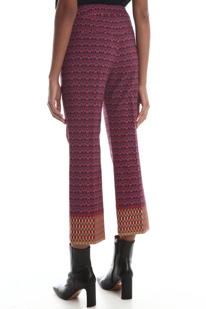 Printed crop trousers Intrend Printed crop trousers Intrend