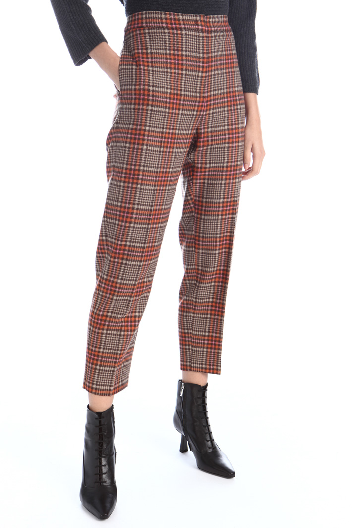 Pantalone jacquard in lana Intrend Pantalone jacquard in lana Intrend