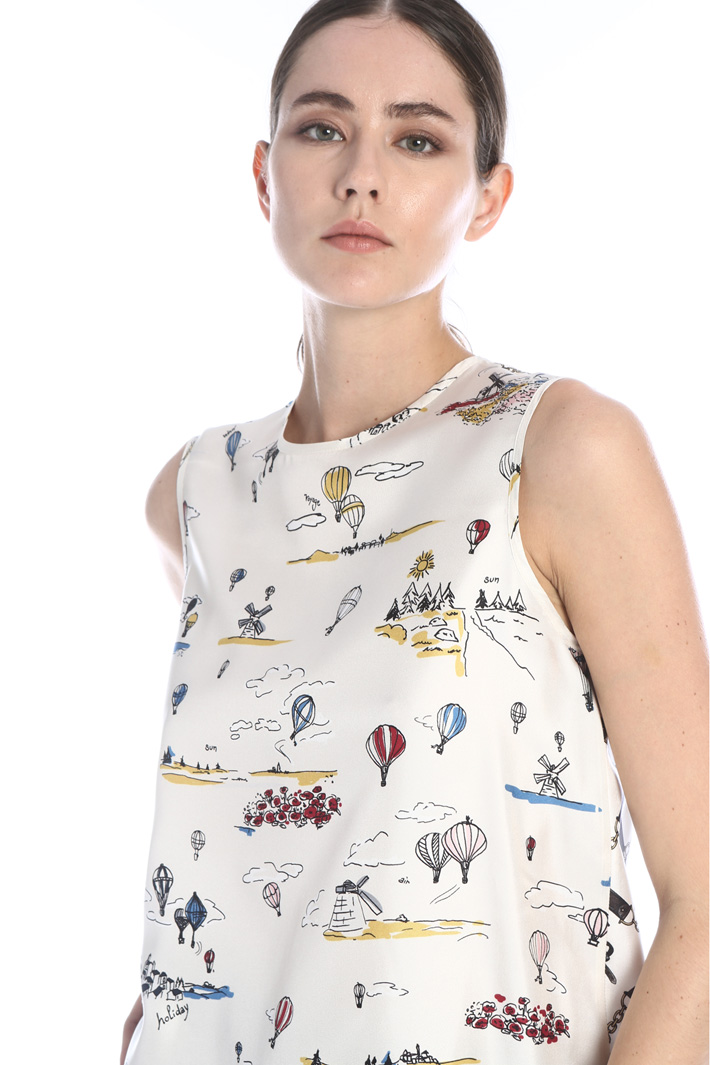 Printed twill silk top Intrend Printed twill silk top Intrend