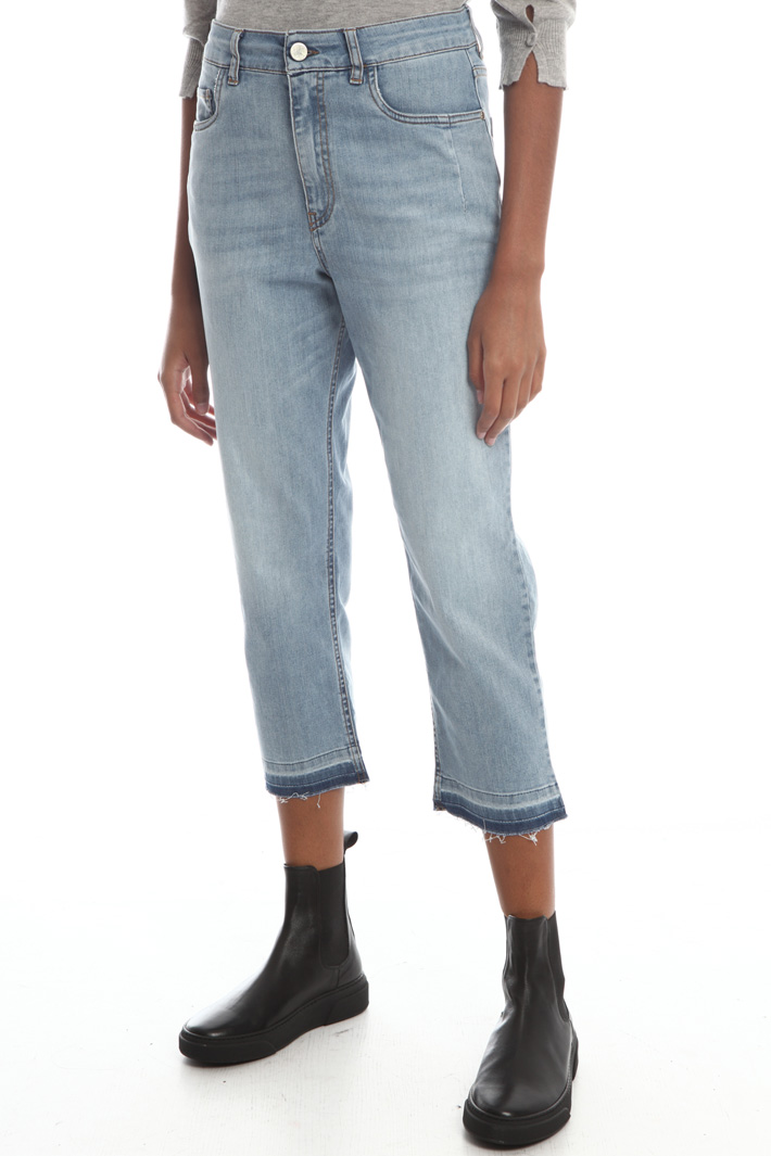Raw edge crop jeans Intrend Raw edge crop jeans Intrend