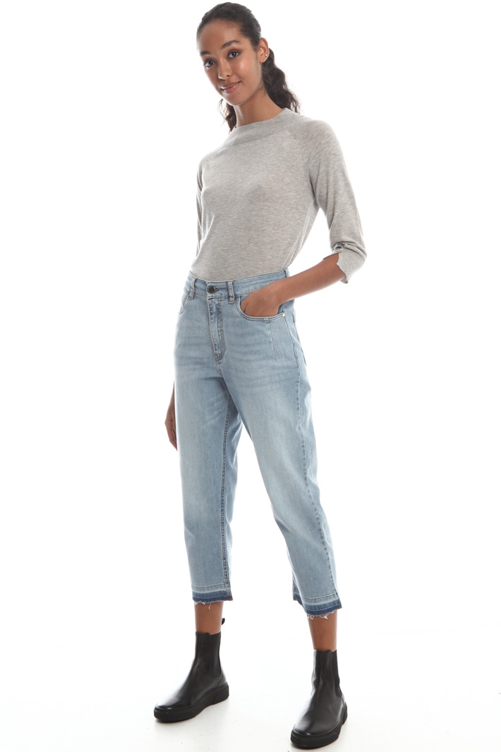 Raw edge crop jeans Intrend Raw edge crop jeans Intrend