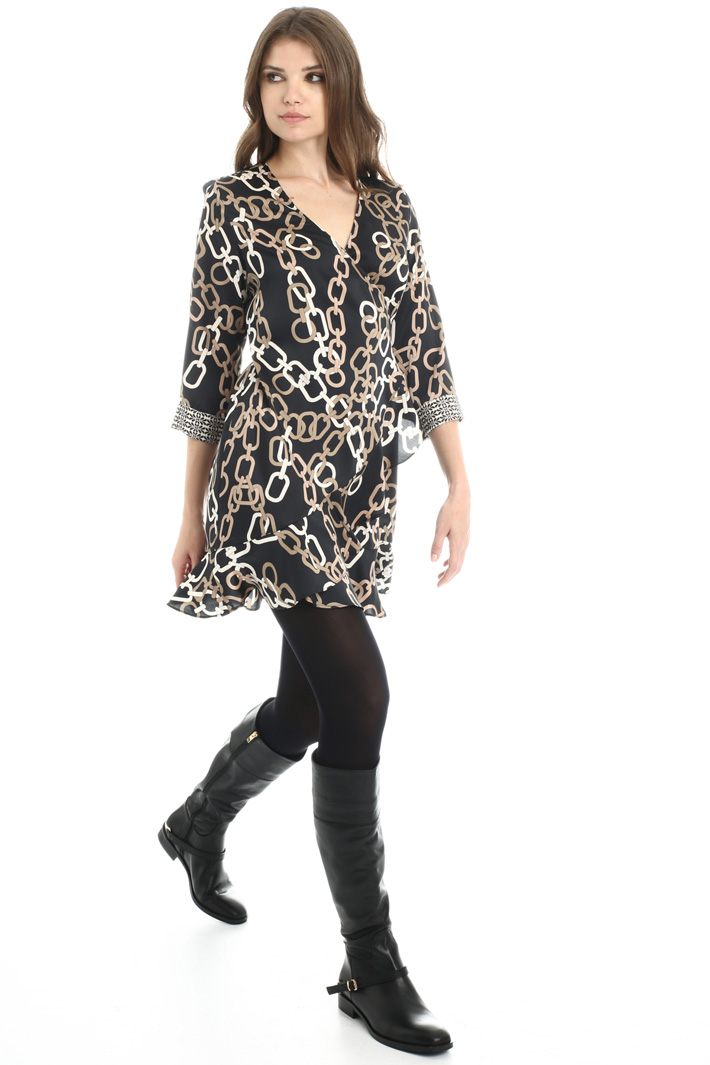 Twill wrap-up dress Intrend Twill wrap-up dress Intrend