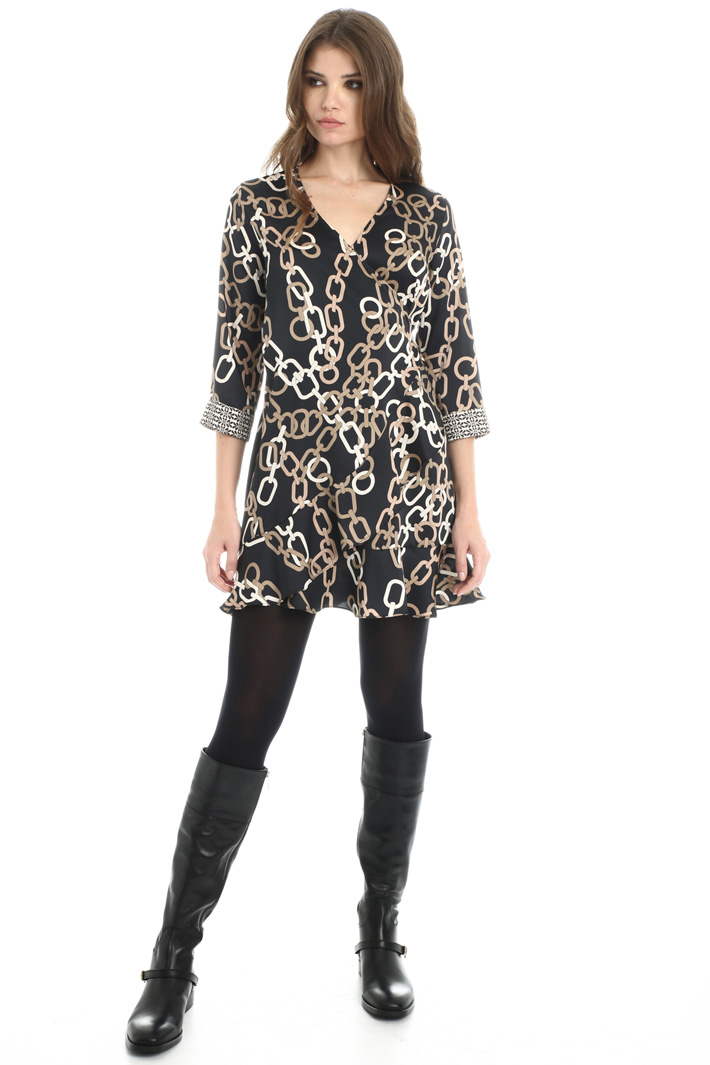 Twill wrap-up dress Intrend Twill wrap-up dress Intrend