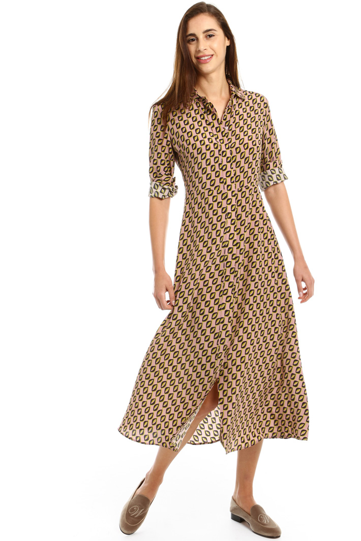 Silk crepe chemisier dress Intrend Silk crepe chemisier dress Intrend