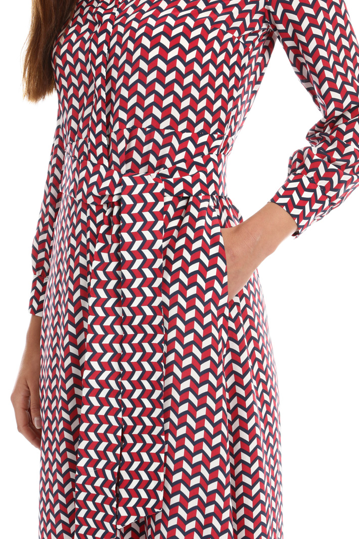 Silk crepe chemisier dress Intrend Silk crepe chemisier dress Intrend