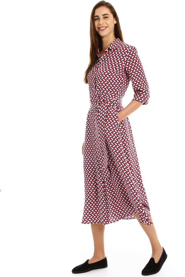 Silk crepe chemisier dress Intrend Silk crepe chemisier dress Intrend