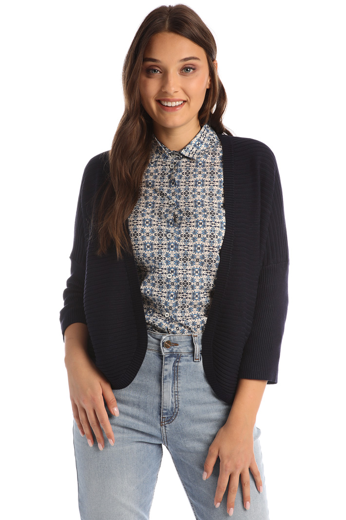 Ribbed viscose cardigan Intrend Ribbed viscose cardigan Intrend