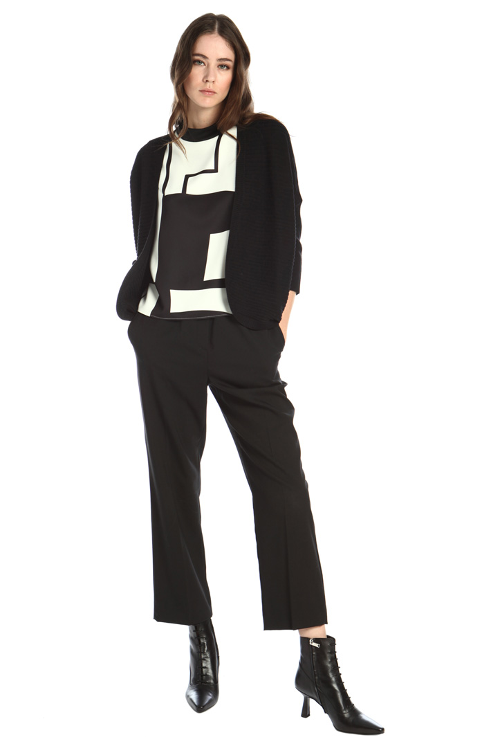 Ribbed viscose cardigan Intrend Ribbed viscose cardigan Intrend