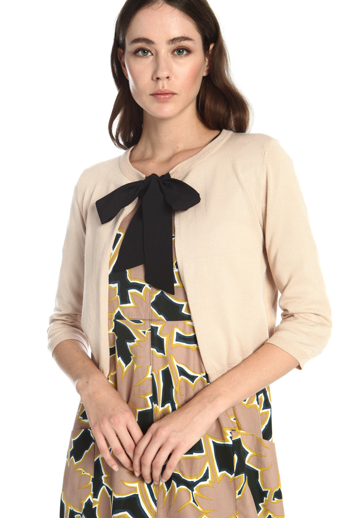 Tie neck cardigan Intrend Tie neck cardigan Intrend
