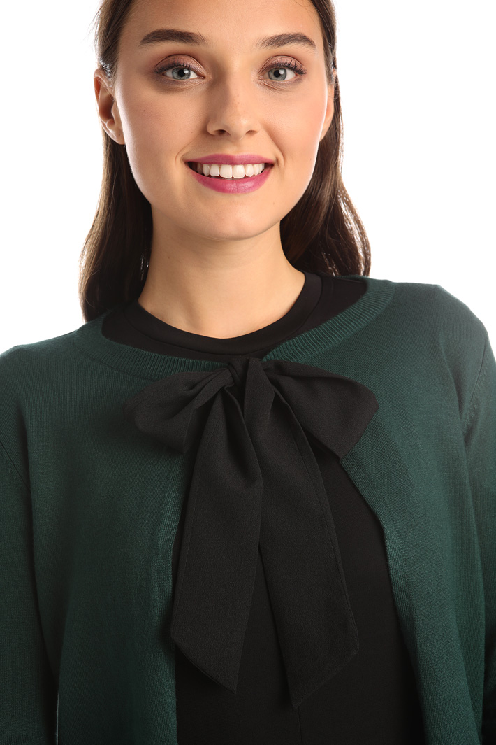 Tie neck cardigan Intrend Tie neck cardigan Intrend