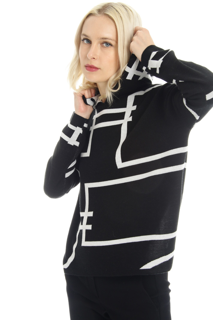 Jumper with hood Intrend Jumper with hood Intrend