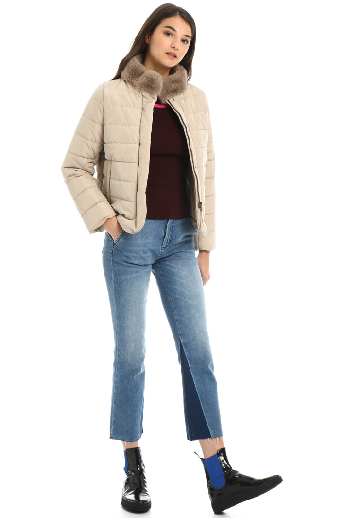 Fur trim neck jacket Intrend Fur trim neck jacket Intrend