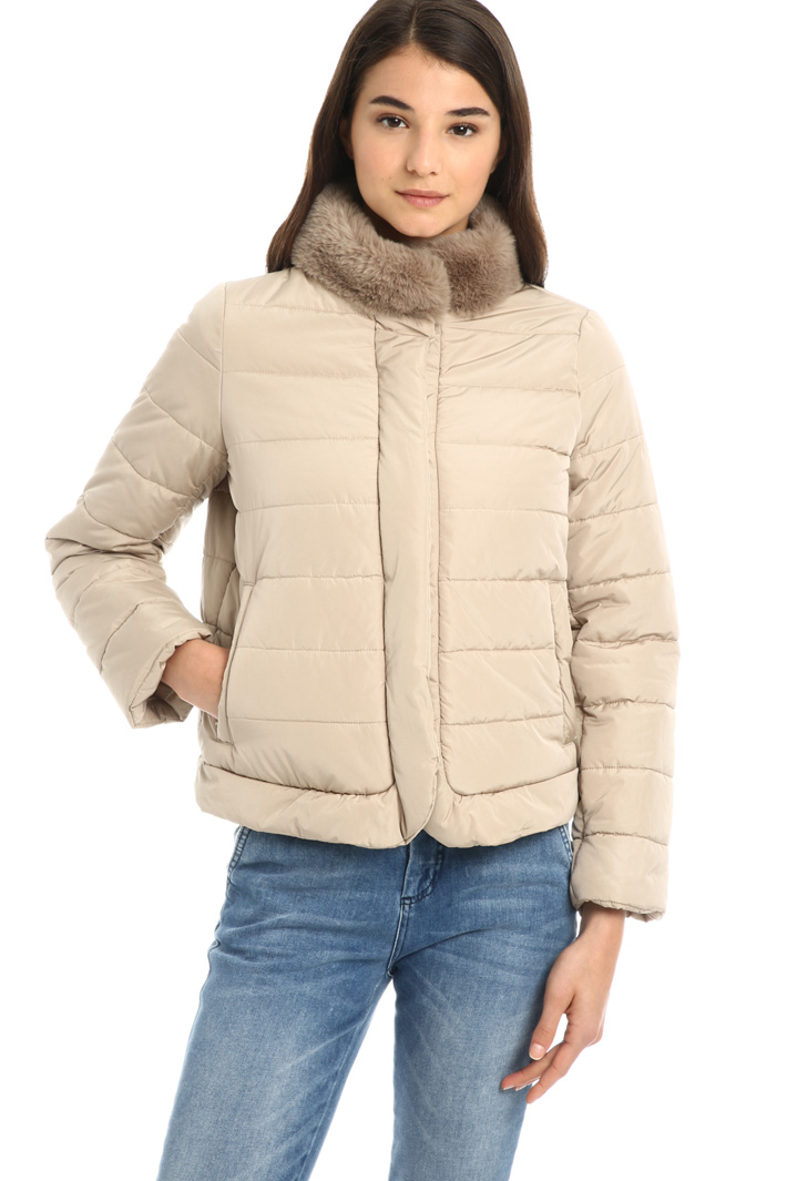 Fur trim neck jacket Intrend Fur trim neck jacket Intrend
