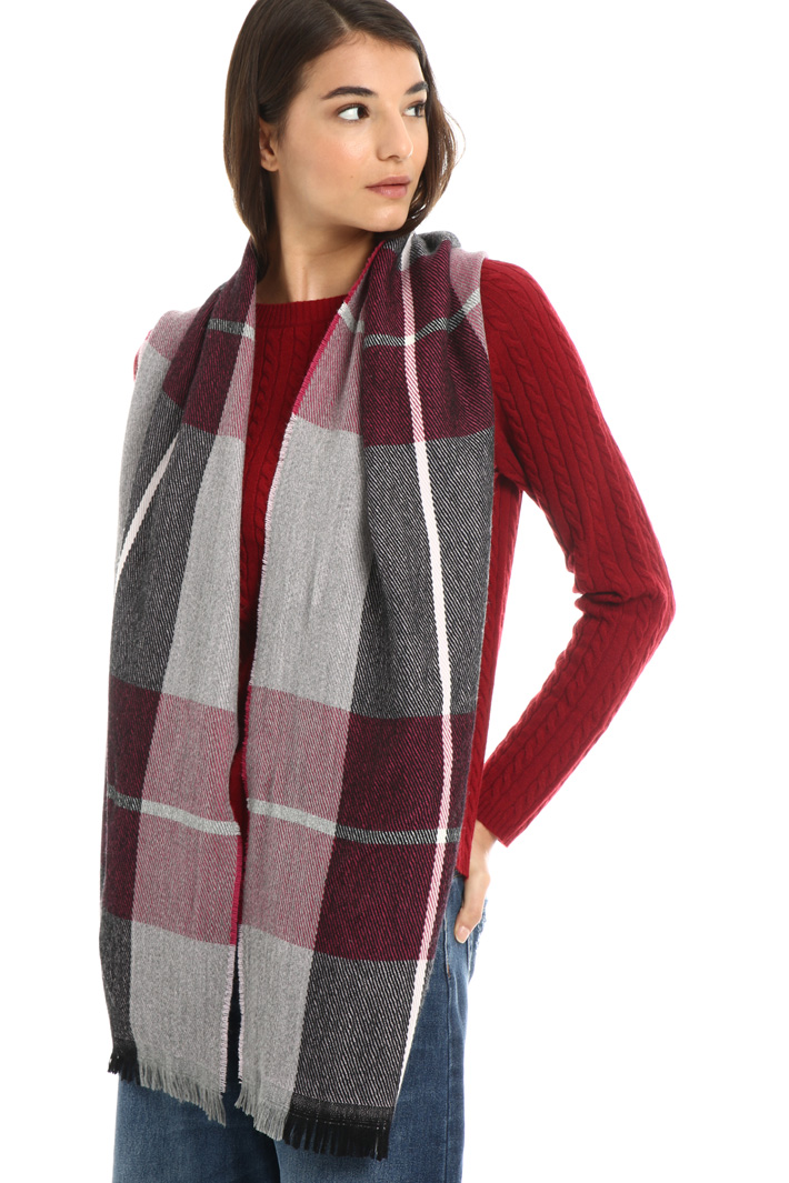 Fringed wool scarf Intrend Fringed wool scarf Intrend
