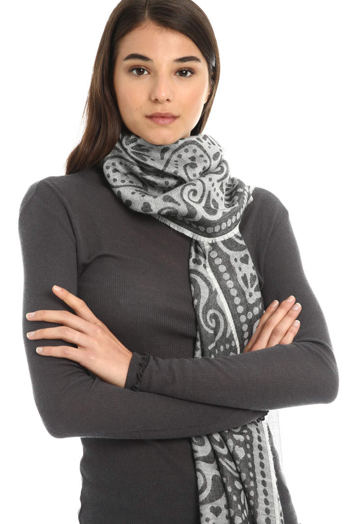 Wool jacquard stole Intrend Wool jacquard stole Intrend