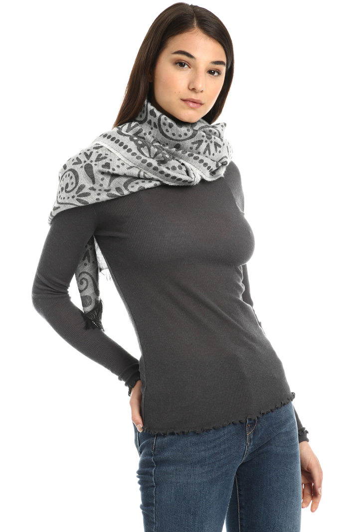 Wool jacquard stole Intrend Wool jacquard stole Intrend