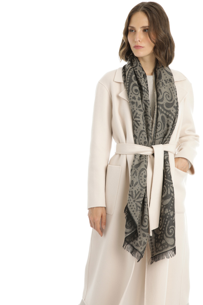 Wool jacquard stole Intrend Wool jacquard stole Intrend