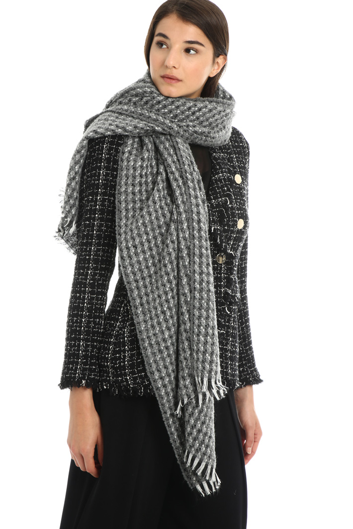 Wool and alpaca scarf Intrend Wool and alpaca scarf Intrend