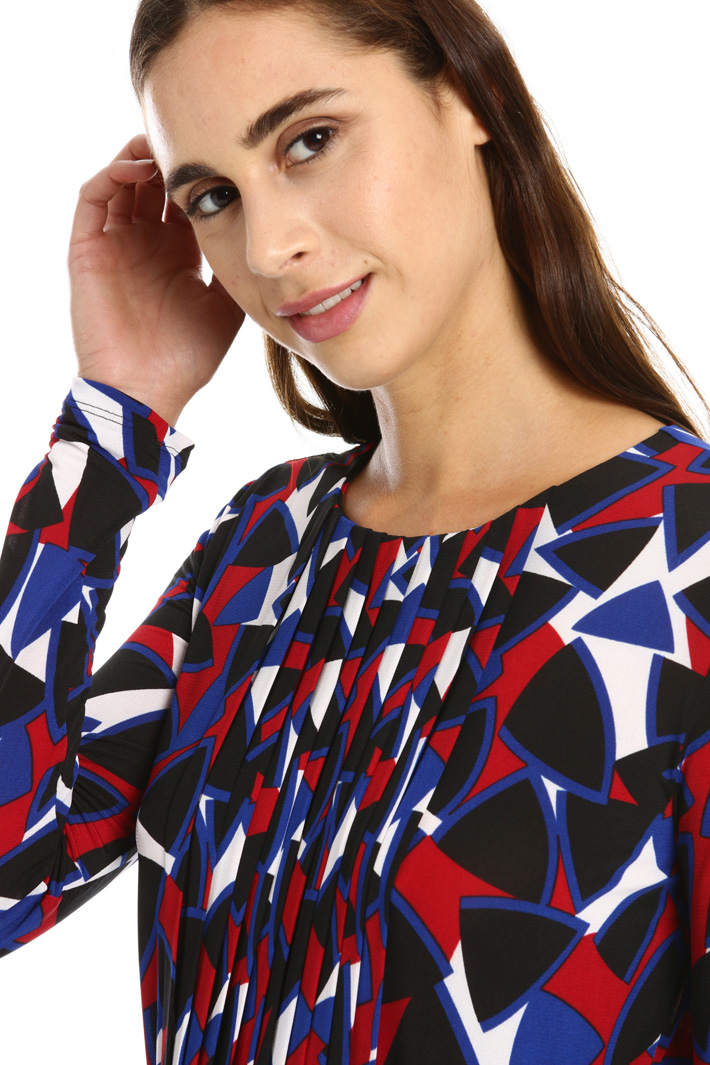 Pleated jersey dress Intrend Pleated jersey dress Intrend