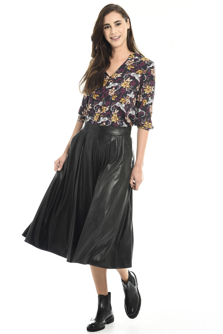 Coated midi skirt Intrend Coated midi skirt Intrend
