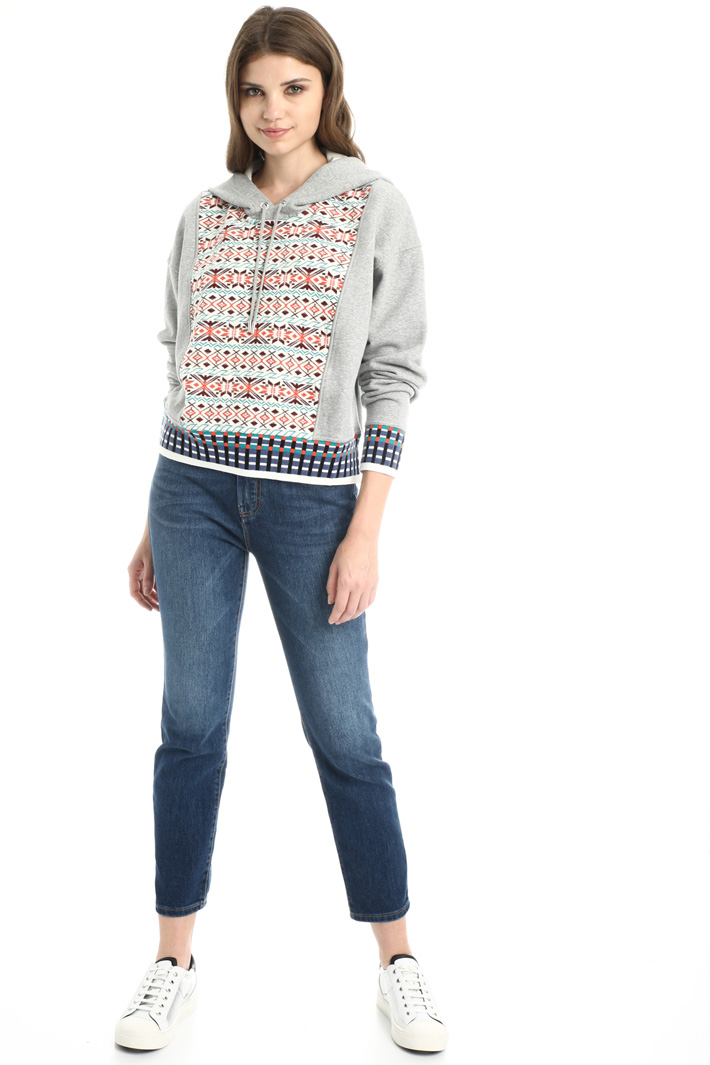 Felpa con inserto in maglia Intrend Felpa con inserto in maglia Intrend