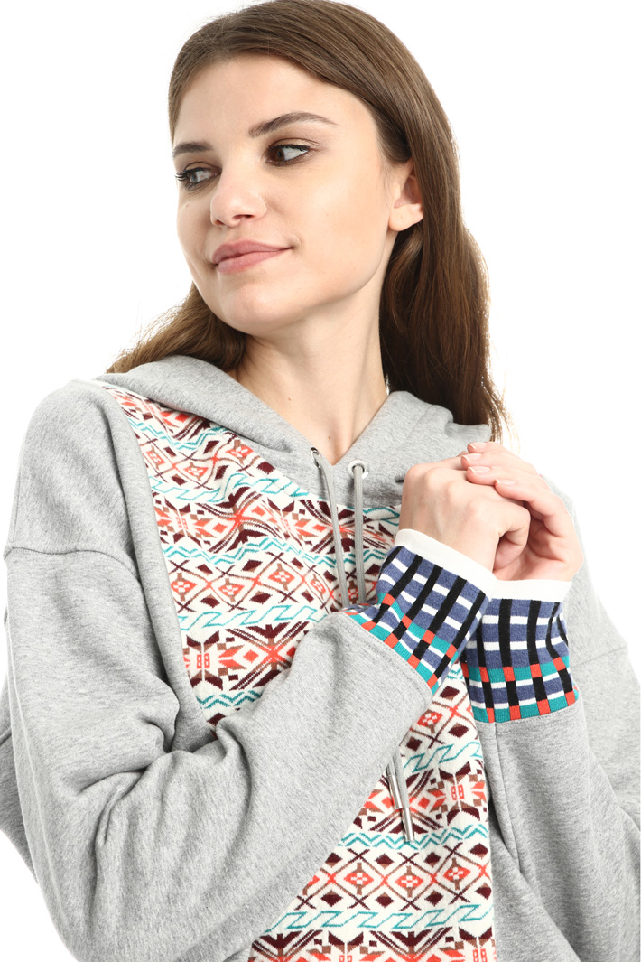 Felpa con inserto in maglia Intrend Felpa con inserto in maglia Intrend