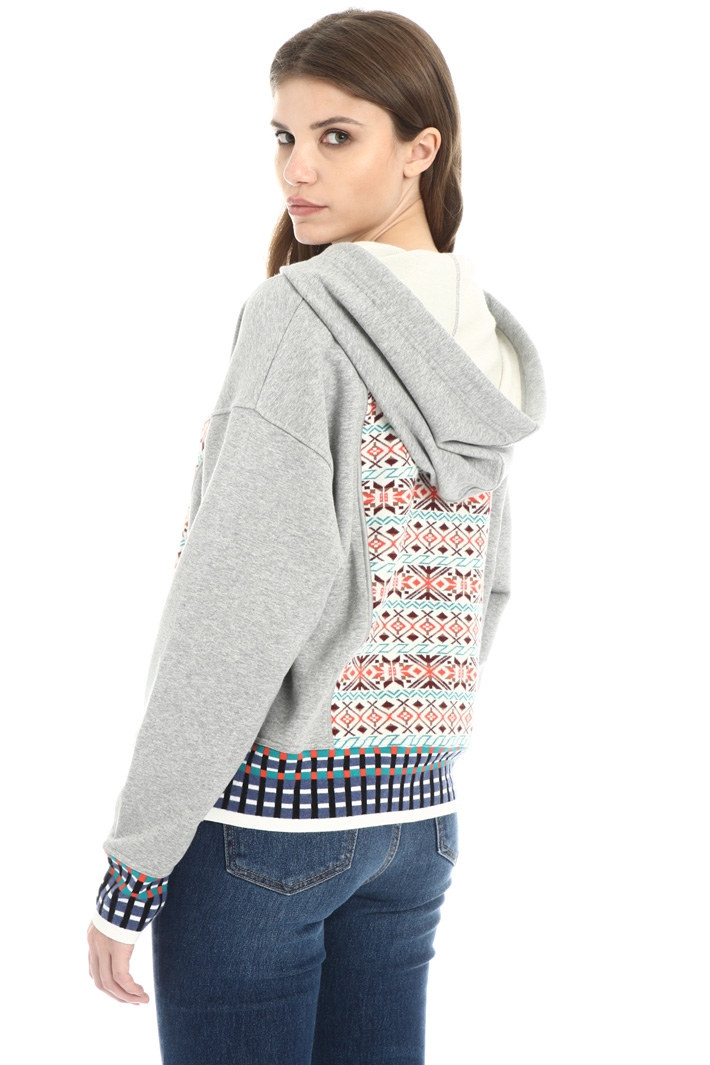 Felpa con inserto in maglia Intrend Felpa con inserto in maglia Intrend