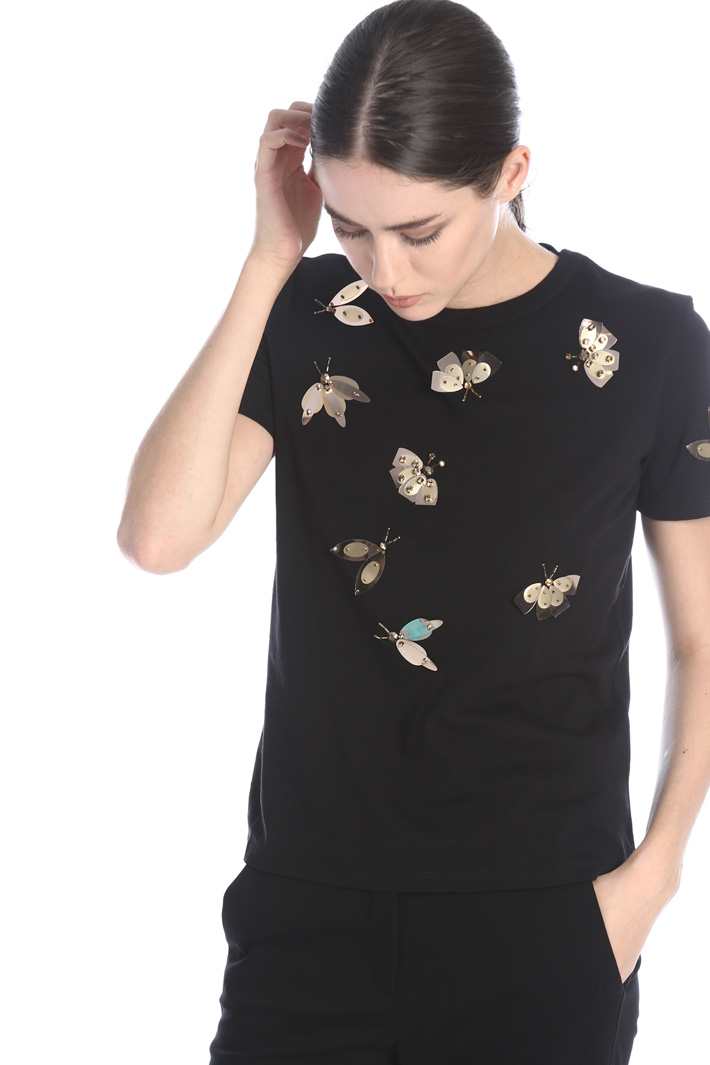 Embroidered jersey T-shirt Intrend Embroidered jersey T-shirt Intrend