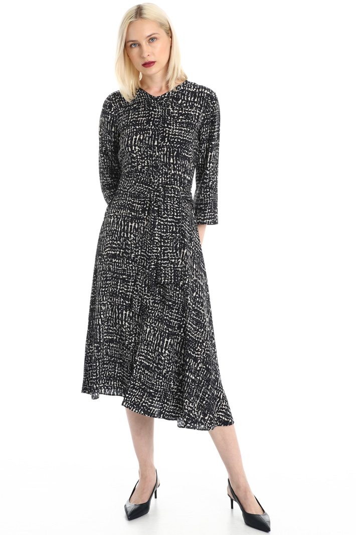 Pure silk dress with sash Intrend Pure silk dress with sash Intrend