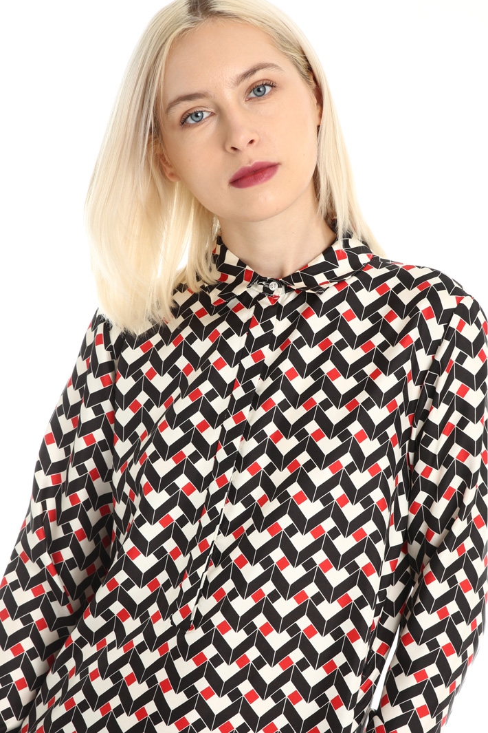 Long silk twill dress Intrend Long silk twill dress Intrend