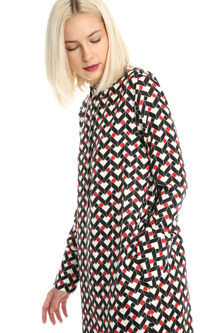 Long silk twill dress Intrend Long silk twill dress Intrend