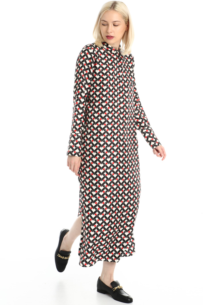 Long silk twill dress Intrend Long silk twill dress Intrend