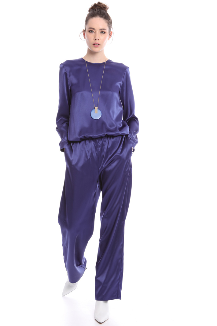 Satin and velvet jumpsuit Intrend Satin and velvet jumpsuit Intrend