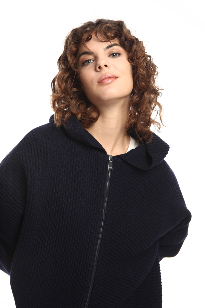 Zip-through hooded cardigan Intrend Zip-through hooded cardigan Intrend