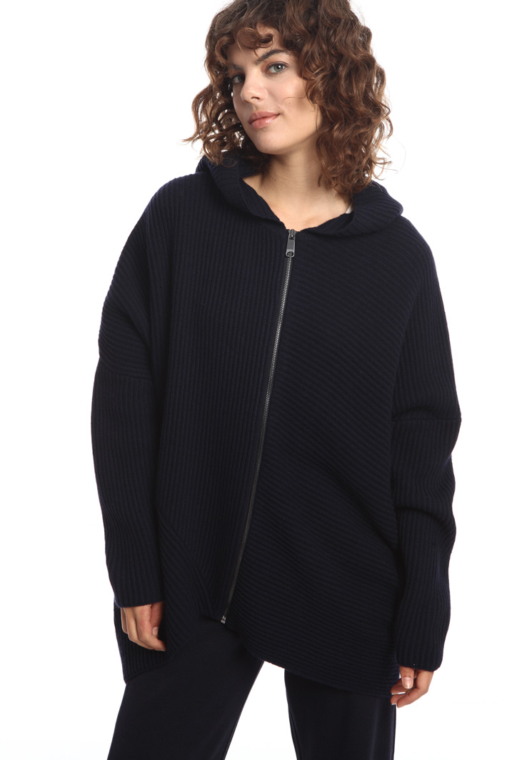 Zip-through hooded cardigan Intrend Zip-through hooded cardigan Intrend