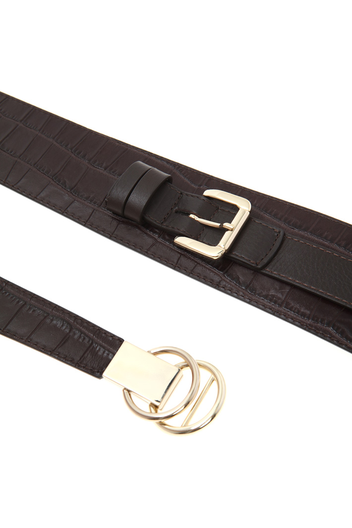 Croc print leather belt Intrend Croc print leather belt Intrend