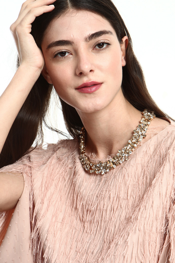 Metal and glass necklace Intrend Metal and glass necklace Intrend