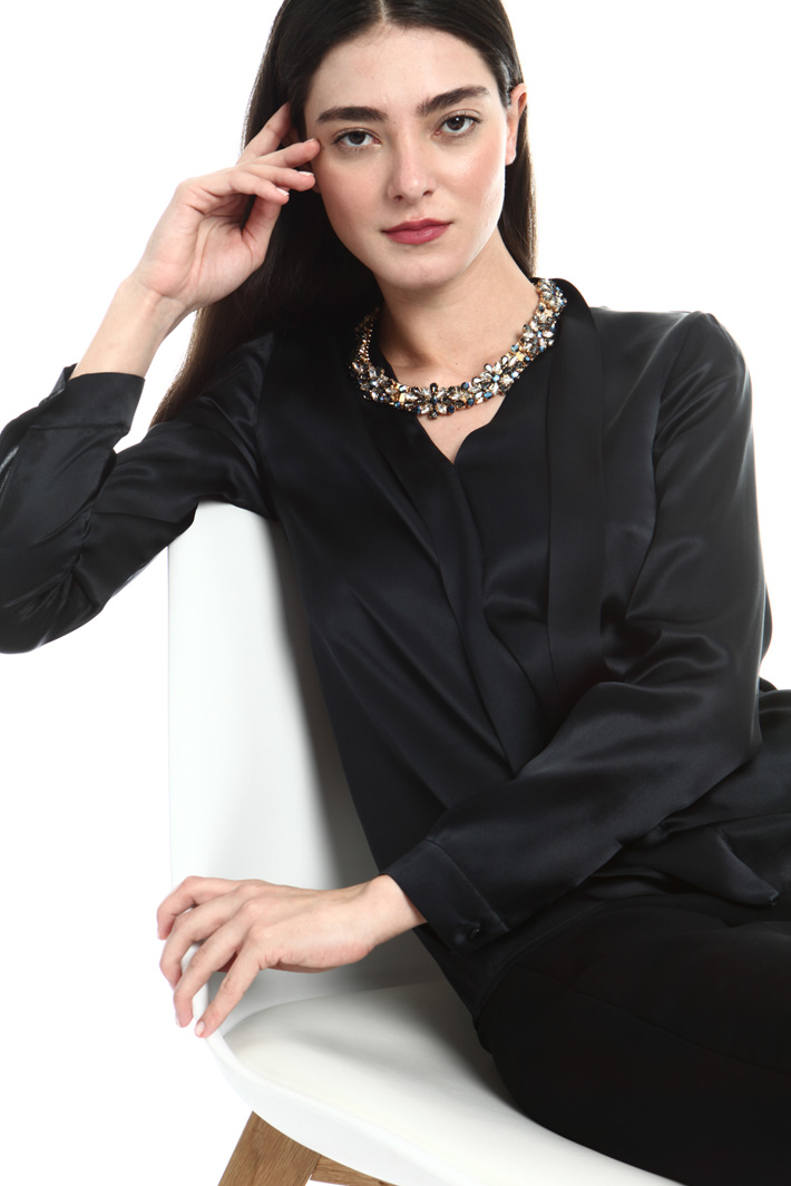 Metal and glass necklace Intrend Metal and glass necklace Intrend