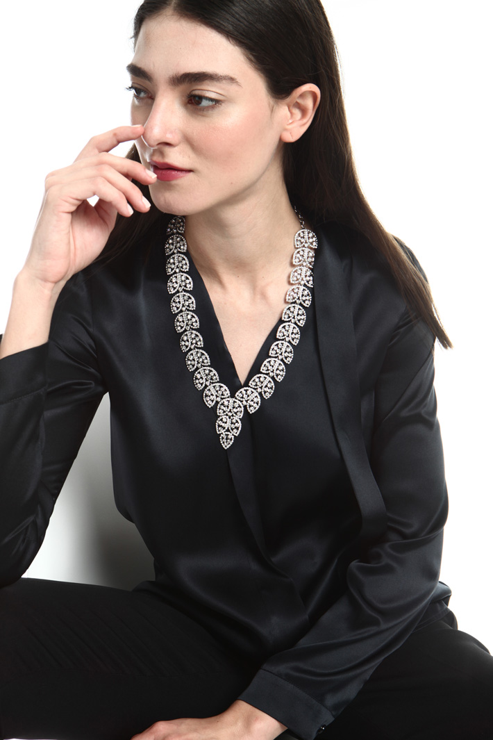 Rhinestone necklace Intrend Rhinestone necklace Intrend