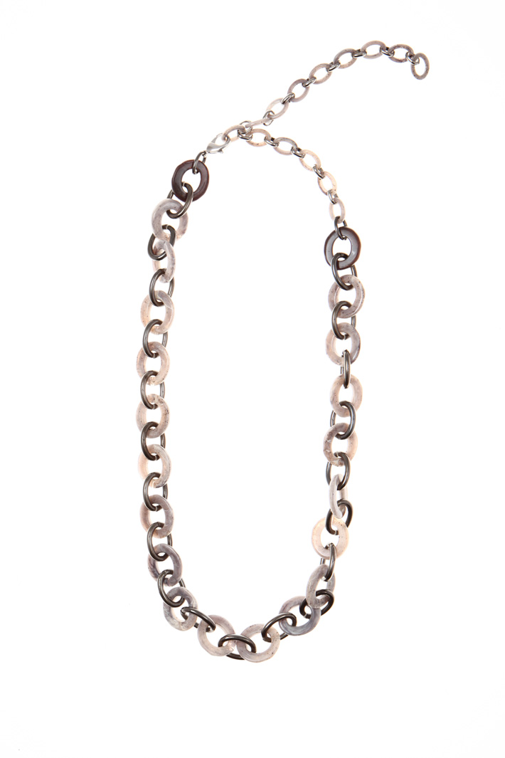 Resin chain necklace Intrend Resin chain necklace Intrend