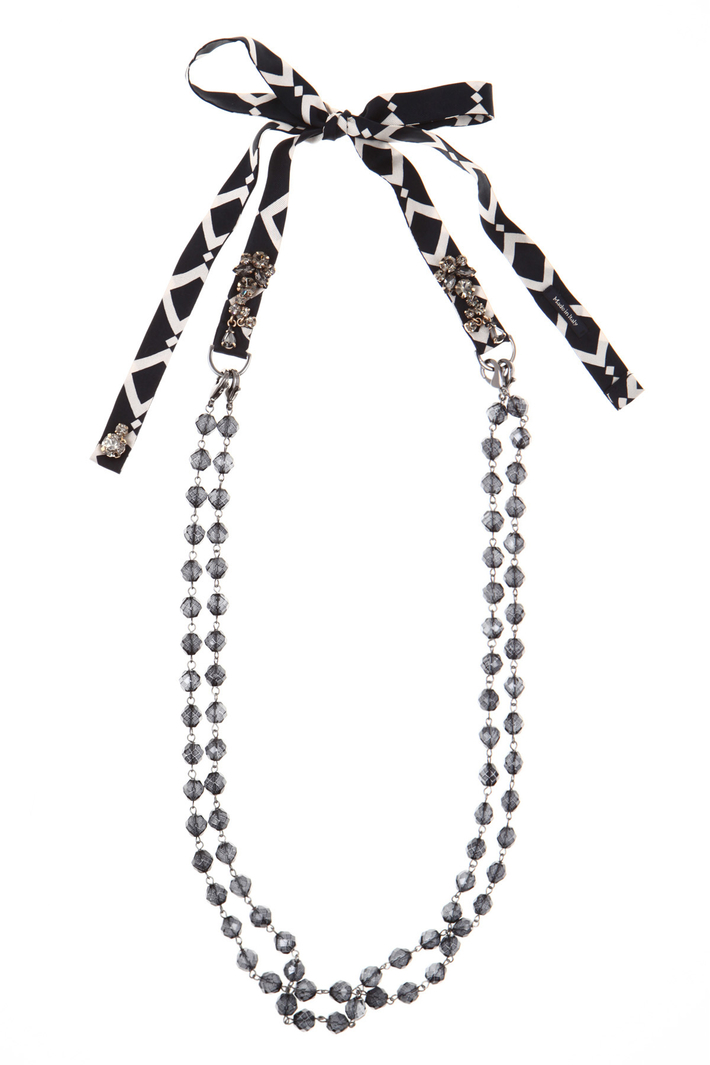 Glass and silk necklace Intrend Glass and silk necklace Intrend