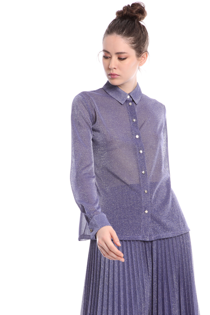 Lamé jersey shirt Intrend Lamé jersey shirt Intrend