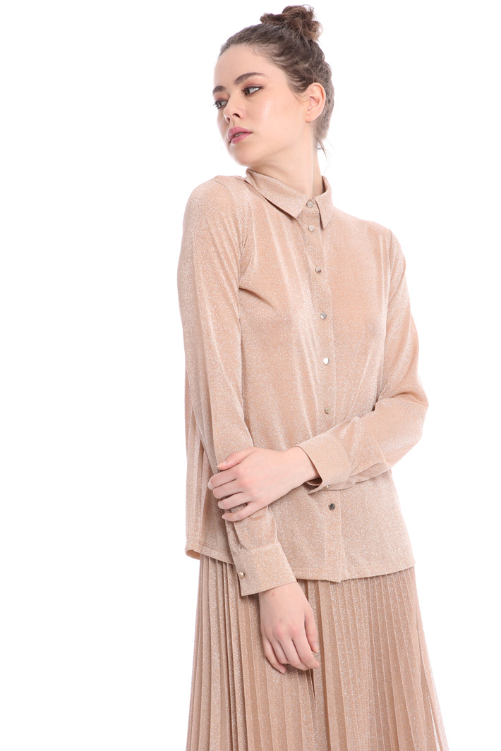 Lamé jersey shirt Intrend Lamé jersey shirt Intrend