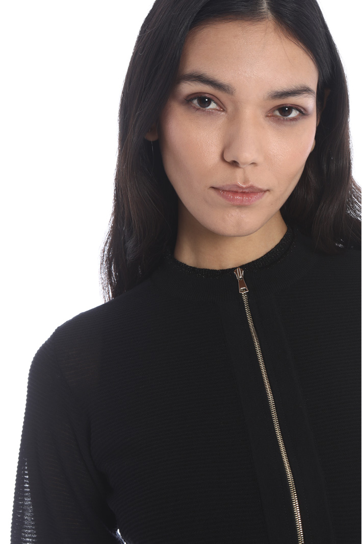 Cardigan in cotone, nero - Intrend