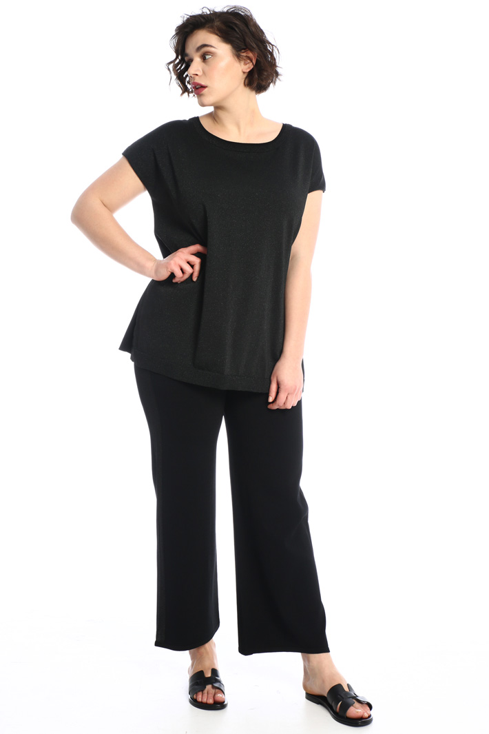 Pantaloni in maglia nero da donna - HAVEONE - Pavidas