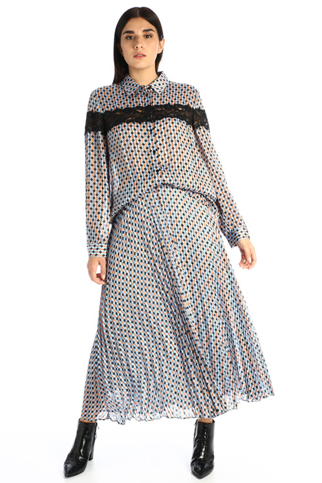 Pleated satin skirt Intrend