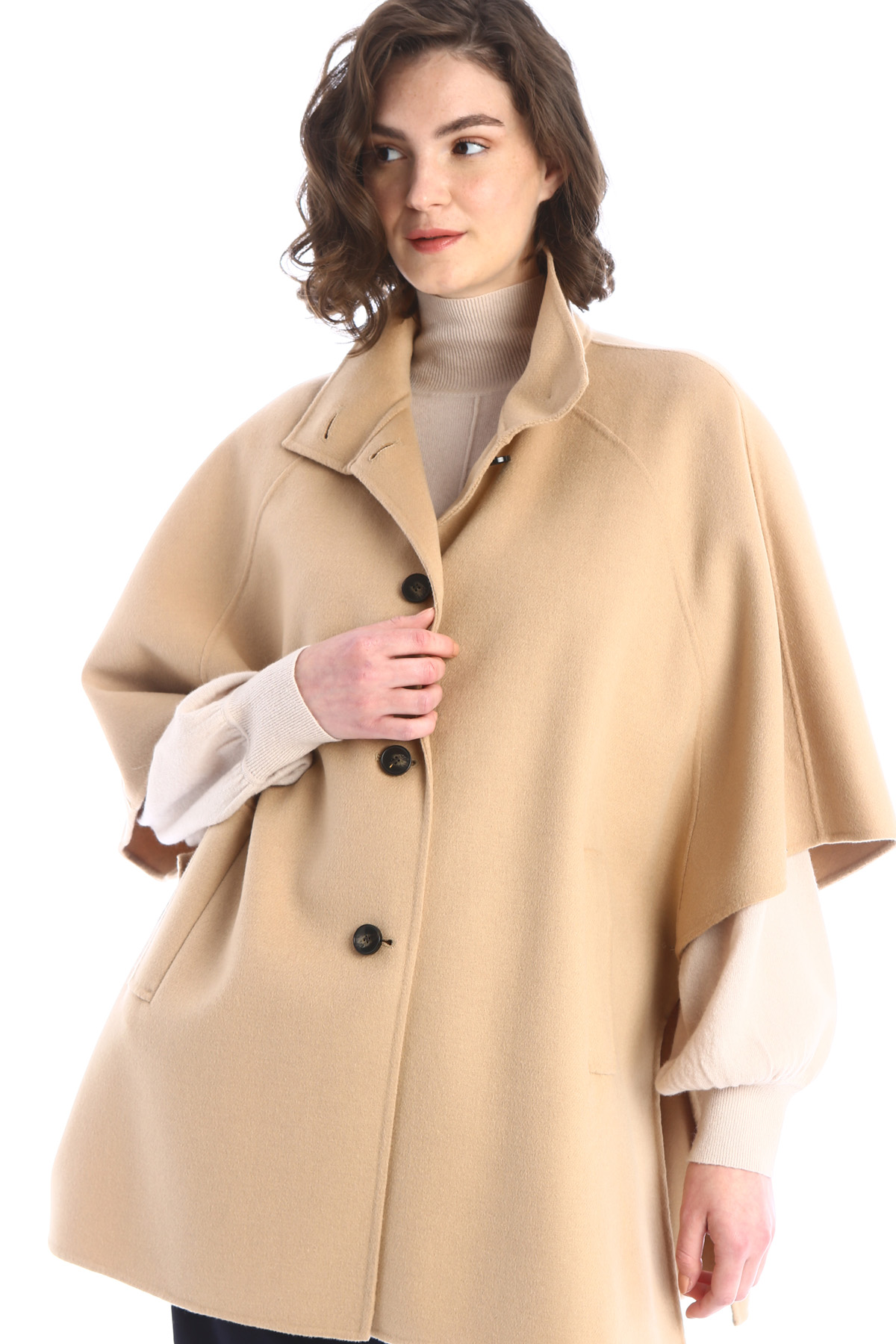 camel three quarter coat