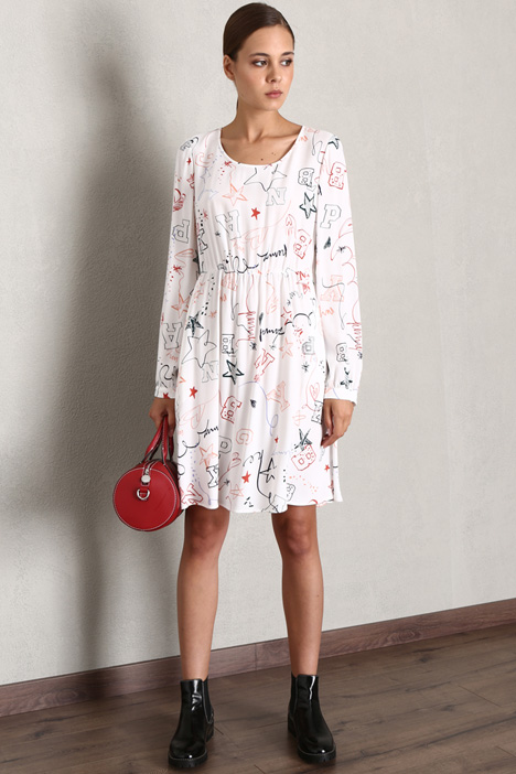Printed crepe dress Intrend